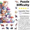 Cute Mushroom Cat Puzzle Animal Pattern Cat Wooden Jigsaw Adult Wooden Puzzle  Friends Gift