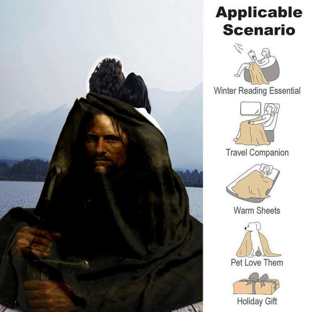 1pc sword warrior Flannel Blanket Soft Warm Throw for Home, Office, Travel, All-Season Cozy Bedding GiftL1297