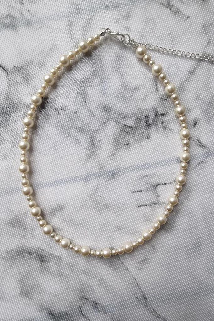 Pearl Choker Necklace – Faux Pearls, Elegant Handmade Jewelry