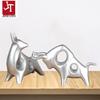 Light Luxury Abstract Cow Figurine: Wealth-Attracting Decor for Living Room, Wine Cabinet, or Office – Elegant Opening Gift