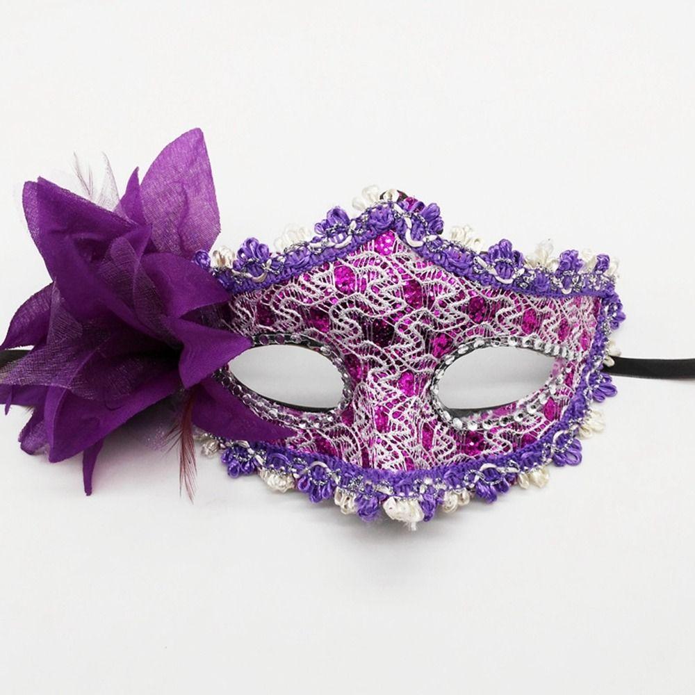 

Cosplay Lace Eye Masks Face Cover Half Face Mask Retro Masquerade Masks Party фіолетовий
