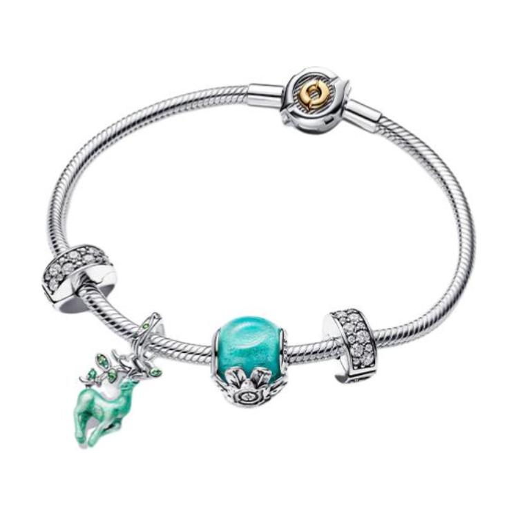 Pandora Honor Of Kings Detail 925 Silver Gold Plated Silver Plated Copper Plated Alloy Bracelet Unisex Bracelet ZT2957 Box,17