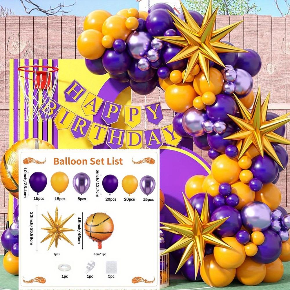 

107PCS Basketball Aluminum Film Balloon Wreath Arch Kit Indoor Outdoor Sports Theme Decoration Wedding Birthday Celebration Other
