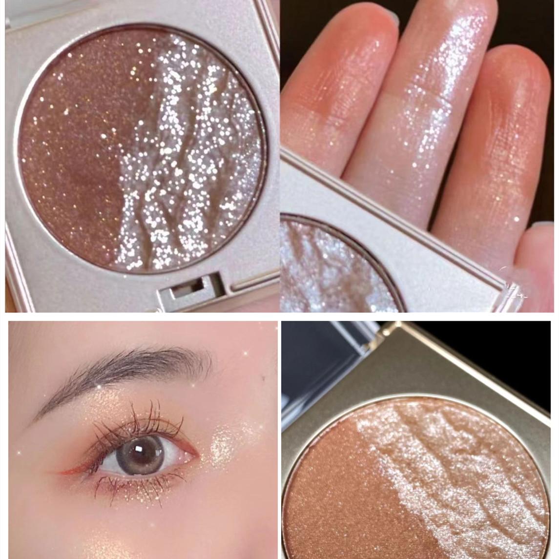 

Космический ковбойский космический хайлайтер для глаз, блестящая монохромная палитра теней для век, мерцающая атласная палитра теней для макияжа, набор теней для век