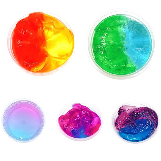 Multicolor Clear Crystal Slime Squishy Stretchy Clay Stress Soulage le jouet pour enfants
