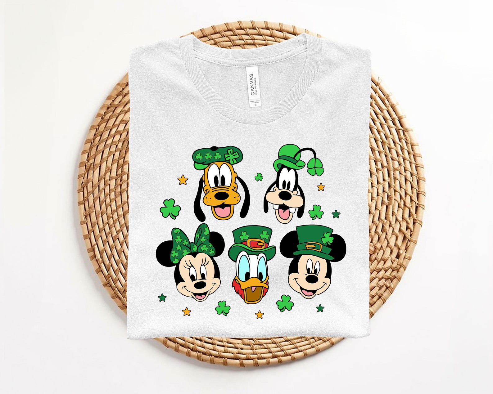 Mickey and Friends St Patrick Shirt, St. Patrick s Day Disney Tshirt, Irish Gift Tee, Clover Shirt, Shamrock Shirt, Gift for her 4XL