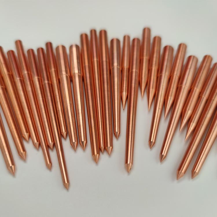 Extra Long EDM Electrode Rod for Submarine Gate Injection - Purple and Tungsten Copper