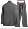 Men's Chinese Tang Suit Cotton Linen Set - Long Sleeve Zen Meditation Tea Outfit, Spring/Autumn Retro Style