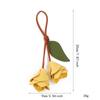 Cute Hanger Pu Leather Tulip Pendant Fashion Colorful Pu Flower Keychain Creative Bag Decoration Bag Accessory