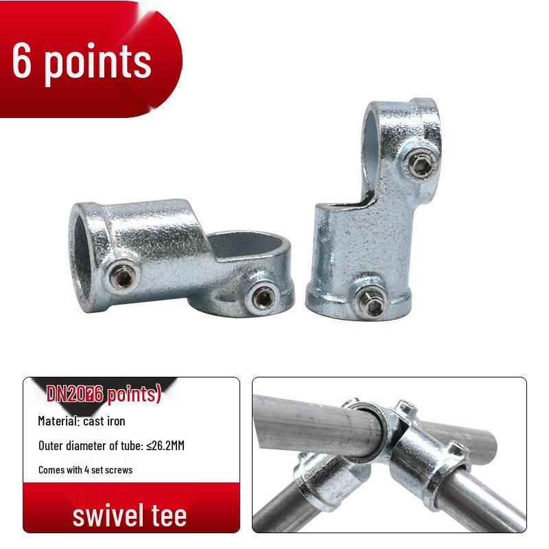 4/6-Point Galvanized Pipe Connectors: No-Weld Sunroom Shelf Couplings