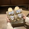 Sweet and cute Shirley Rose cotton slippers women's home winter non-slip soft-soled plush slippers flat-soled fluffy shoes