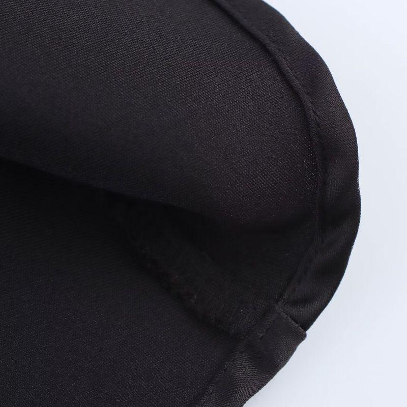 Kaslead New Women Clothes Western Style Fashion Simple Silk Satin Collar Dress 8741074