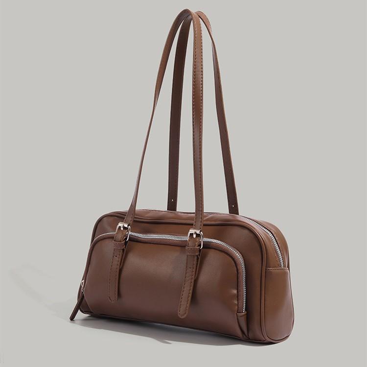 2025 New Vintage Handbag: Commuting Bowling Bag, French Baguette Boston Bag, High-end Shoulder Underarm Bag
