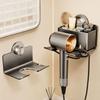 Carbon Steel Suction Cup Hair Dryer Holder Wall Mounted Toilet Blower Holder  Bathroom