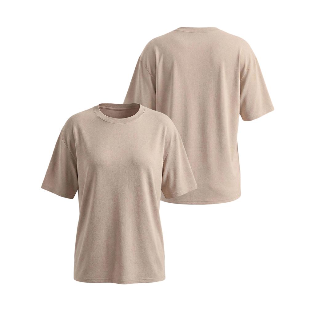 Damen Lässiges Kurzarm Rundhals Locker Geschnitten Einfaches Basic T-Shirt Weiches Leichtes Entspannter Schnitt T-Shirt für den Alltag