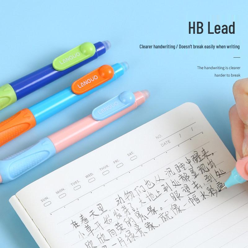 Blue Fruit 0.9mm Non-Breaking Automatic Pencil with Easy Grip for Primary Students - Correct Posture, No Sharpening Needed
