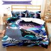3pcs Genshin Impact4 Cover Set - Personalized Name, HD Printed Bedding with 1 Cover and 2 Pillowcases - Perfect for Home Decor, Easy Care