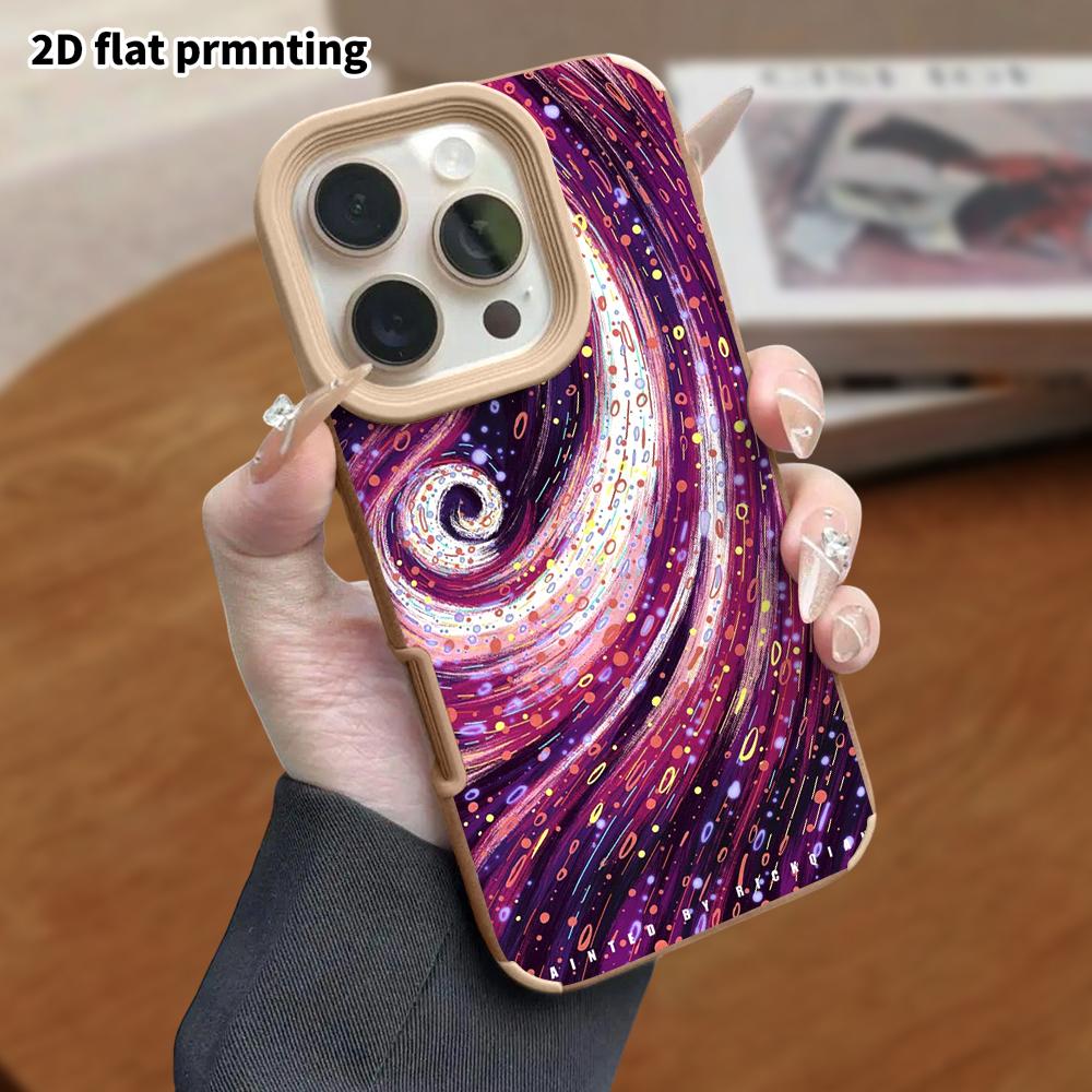 Phone Case: Lambskin 2D Flat Samsung Galaxy A34 A35 M05 M06 S20 S22 S21 FE Plus 5G Protective Case, Colorful Nebula, Christmas and Halloween Gift