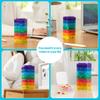 7PCS Pill Box Organizer Small Compact Modular Design Detachable High-visibility Color Container for Medication And Supplements