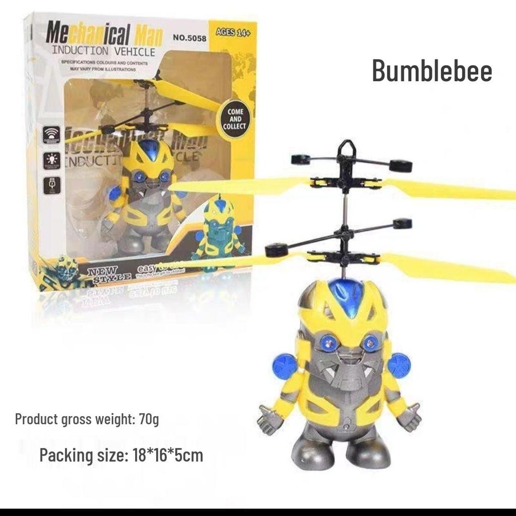 Bumblebee Schwebende Drohne Spielzeug: Sturzfestes Induktions-Helikopter für Kinder