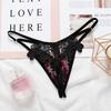 Sexy Panties Fashion Embroidery Hollow Open Crotch Sex Temptation Women's Thong Invisible Thin Belt Low Waist T Pants