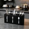 Besteckhalter Acryl 3 Fächer Besteckkasten mit Top-Zugang für Küchenarbeitsplatte und Kaffeebar Servicebereich