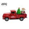 Miniature Truck Model Christmas Pickup Figurine Vintage Car Statue with Santa Claus Red Figurine Tree Snowman Alloy Vehicle Ornament for
