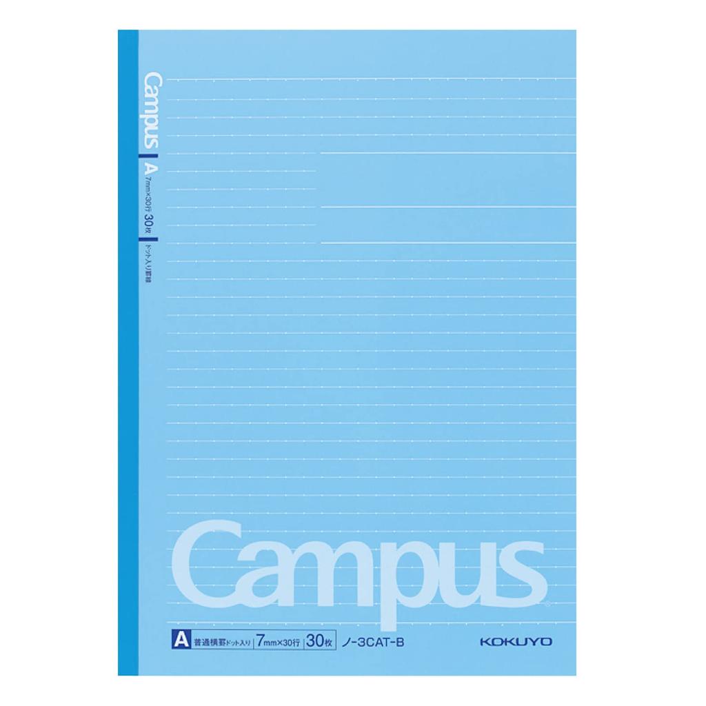 KOKUYO Campus B5 30 Notebook, size, A-ruled, Blue, sheets, 10-pack (Model No. 3CAT-BX10)