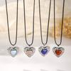 Natural crystal pendant, pink crystal, Dongling, hollowed out heart-shaped necklace, jewelry,Christmas gift, Stocking stuffers, Valentine's Day gift