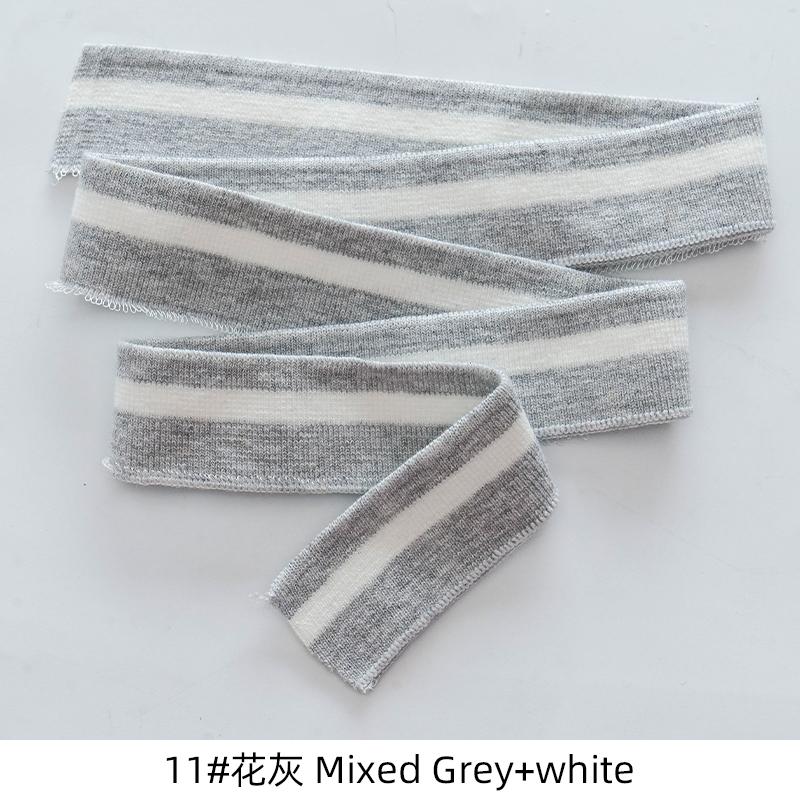 3.5*80CM High Stretch Knitted Rib Cotton Fabric T-shirt Neckline Elastic Collar Cuffs Trim For Clothing Accessories FabricTJ0510