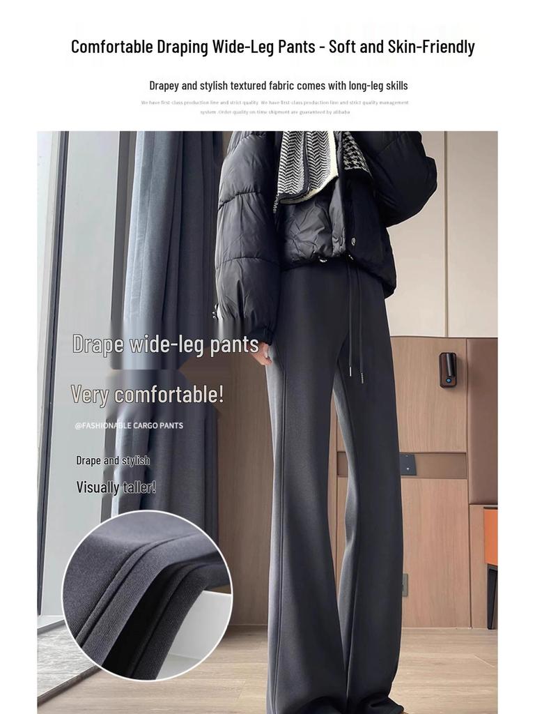 High-Waist Fleece-Lined Micro Flare Pants - Slimming, Versatile, and Stylish for Fall/Winter 2025