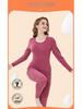 Women's Cashmere Silk Fleece Lined Warm Underwear Set for Autumn/Winter - Thickened for Middle-Aged and Elderly