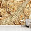 European Style 3D Stereo Diamond Flower Jewelry Wallpaper Living Room TV Sofa Bedroom Luxury Home Decor Wall Papers Photo Murals