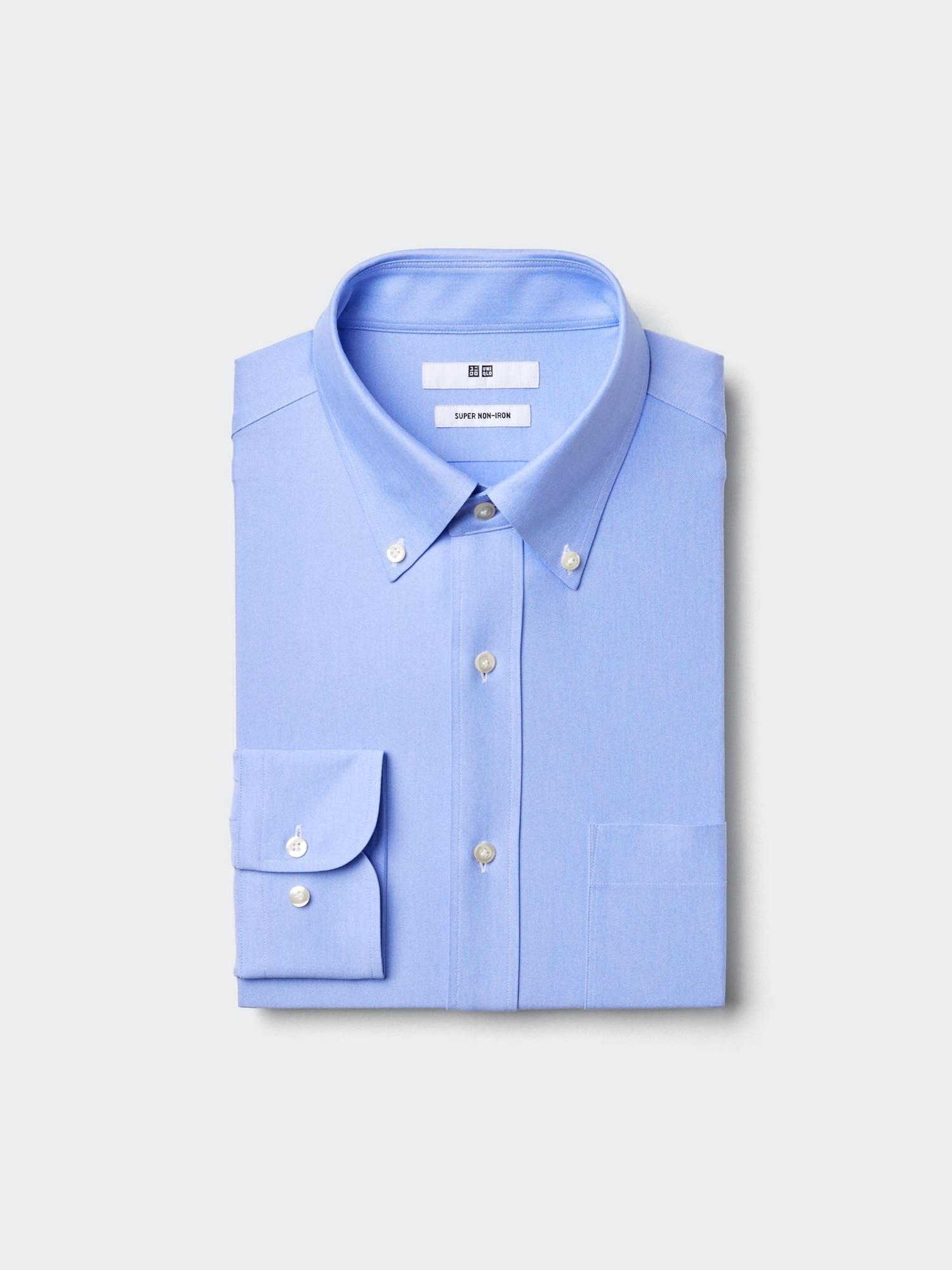 

Рубашка Uniqlo Super Non Iron Jersey с длинным рукавом и воротником на пуговицах 64 BLUE/MEN L