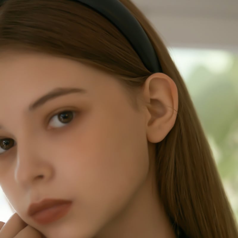 ANOETIC VOLUME LEATHER HAIRBAND_BLACK