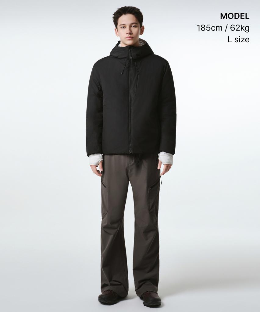 MUSINSA STANDARD [City Leisure] Hooded All-Round Padded Jacket [Black]