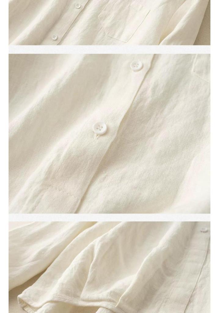 Women’s High-End Artistic Retro Cotton and Linen Loose Top – New Spring 2026 Collection