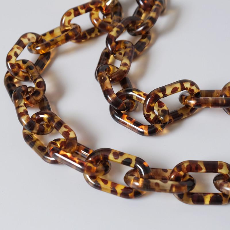 New Fashion Woman Bag Accessory Detachable Part Replacement Chain Leopard Gold Silver Acrylic Strap Women Shoulder Handle Chain