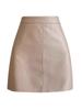 Women's High-Waist Black PU Leather A-Line Skirt – Autumn/Winter 2023, Korean Style, Slim Fit, Anti-Exposure, Short Length