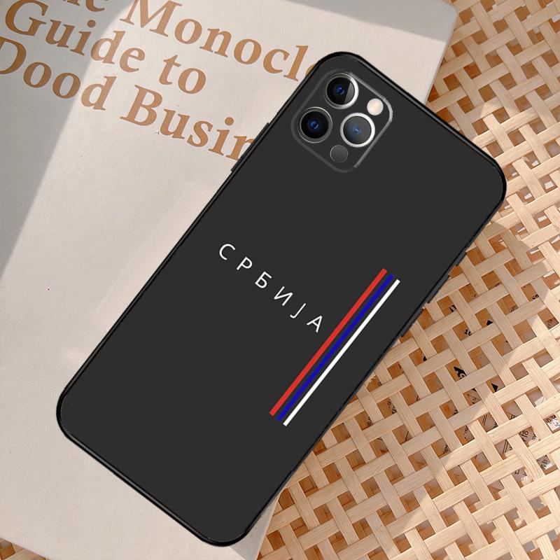 Serbian Passport Flag Phone Case For iPhone 17 Air 16 15 14 13 11 12 Pro Max 13 12 mini 15 16 Plus 16e Cover Coque