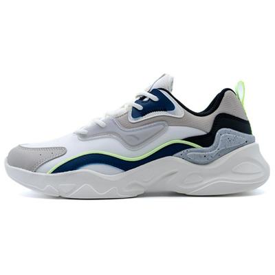 Zapatillas Casual de Cuero Innovadoras Antideslizantes Duraderas de Caña Baja para Estilo de Vida Hombre zapatillas Blanco Gris Azul 112518860R-2
