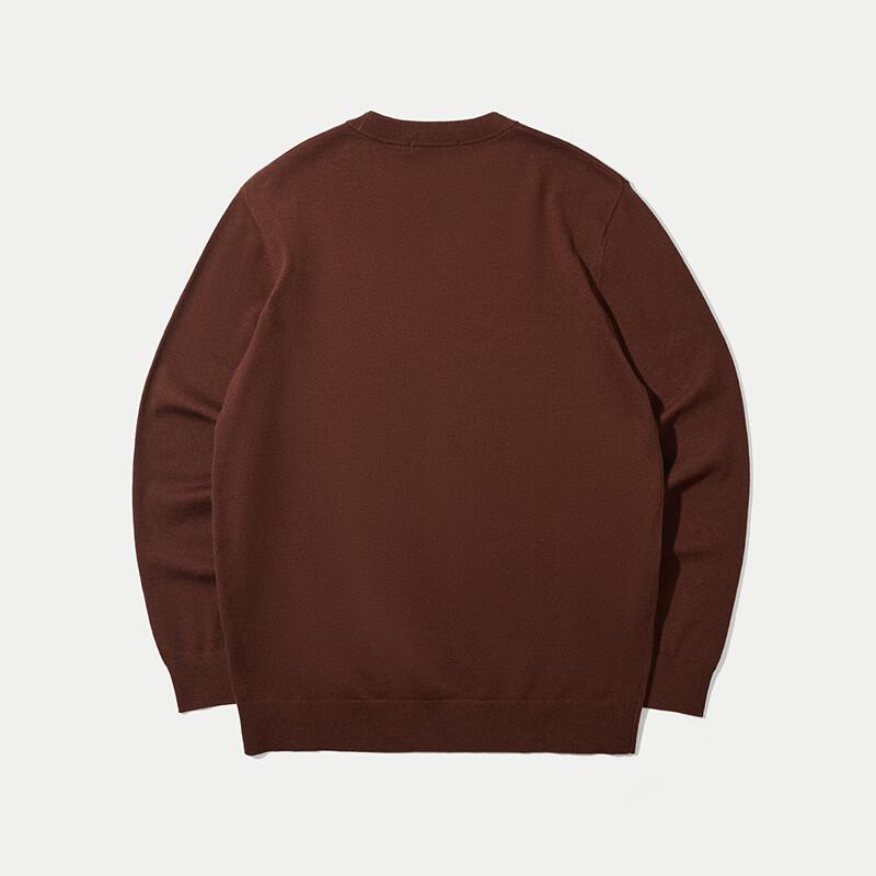 HLA Men's Dragon Pattern Crew Neck Knit Sweater