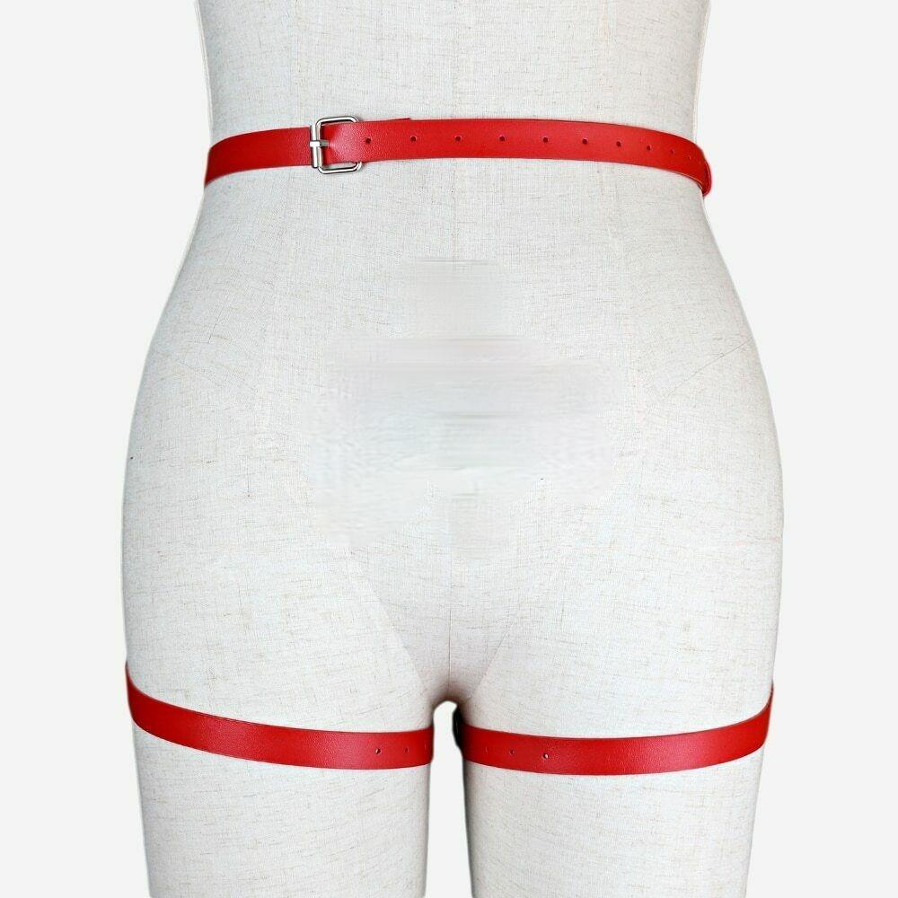 LUOSI Cablaggio Cinghia for Le Donne Giarrettiera Corpo Intima Outfit Rave Donne Vita Alta Farfalla Bretella Reggicalze Cartella