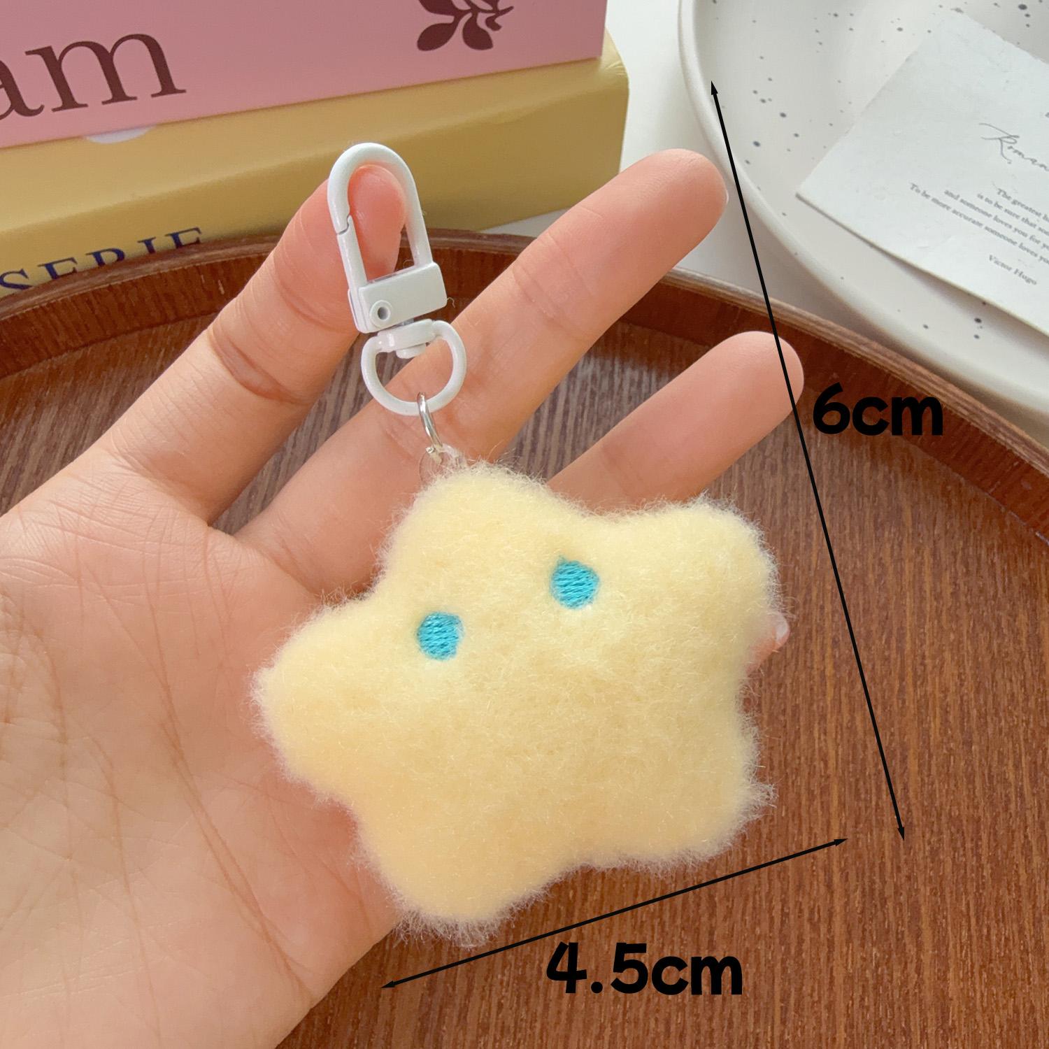 

1/2PCS Cute Plush Star Moon Keychain Plush Doll Pendant For Women Girls Sweet Versatile Backpack Decoration Accessories Gifts
