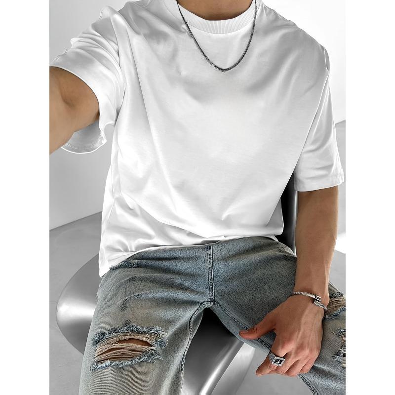 European Size Streetwear Ace of Spades And Dice Print Men'S Crew Neck T-Shirt, Breathable Round Neck Casual Top, Regular Fit for Gym, Office
