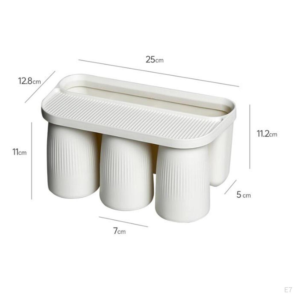 Toothbrush Cup Holder Organizer with Magnetic Punch Free