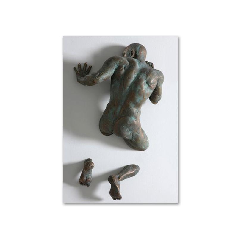 Abstract Statue Figure Canvas Painting Visual 3D Effects Posters Prints Wall Art Picture For Living Room Home Decor Gift Cuadros