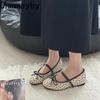 Spring New Women Ballet Flats Concise Round Toe Shallow Slip On Ladies Shoes Soft Sole Butterfly-knot Eelgant Dress Shoes