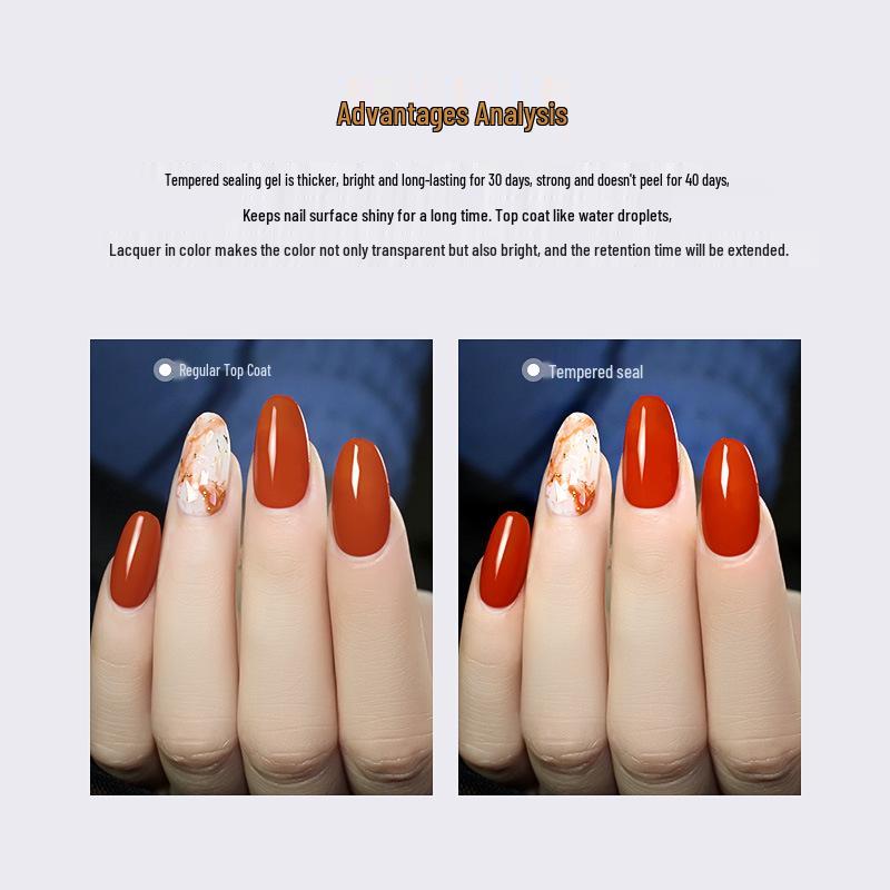 Nail Art Super Shiny & Scratch-Resistant Gel Top Coat: Fortifying, Wear-Resistant, Long-Lasting, No-Wipe Finish