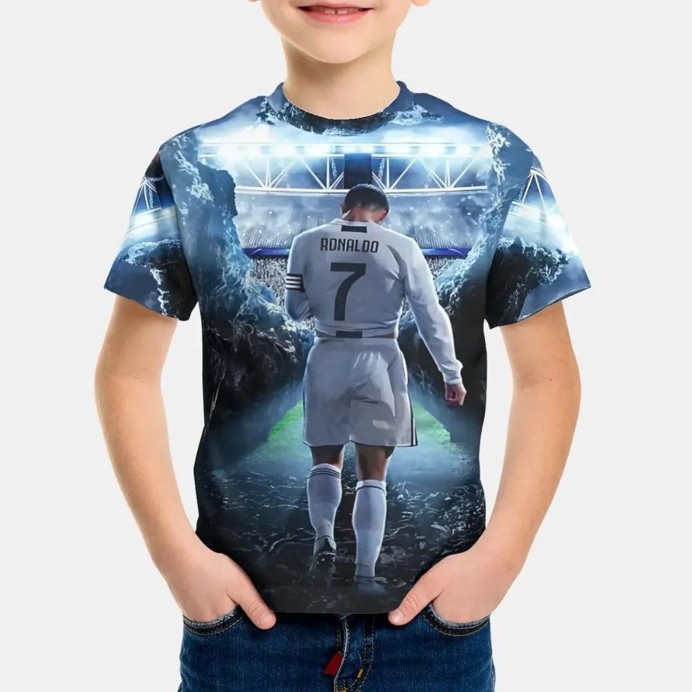 

Football star children s men s outdoor clothing boys and girls children s T-shirt top 150